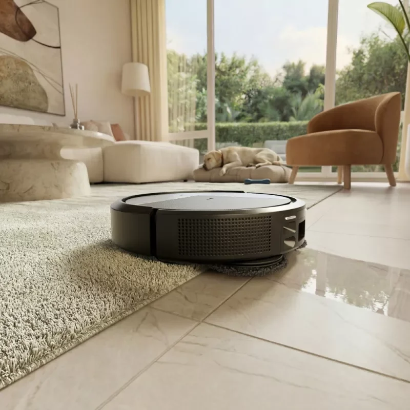 Roomba Plus 575 Combo піднімає швабри під час проходження по килиму