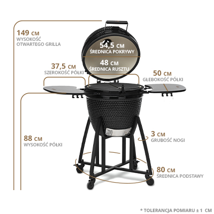 Grill ceramiczny węglowy Kamado Köler EG21