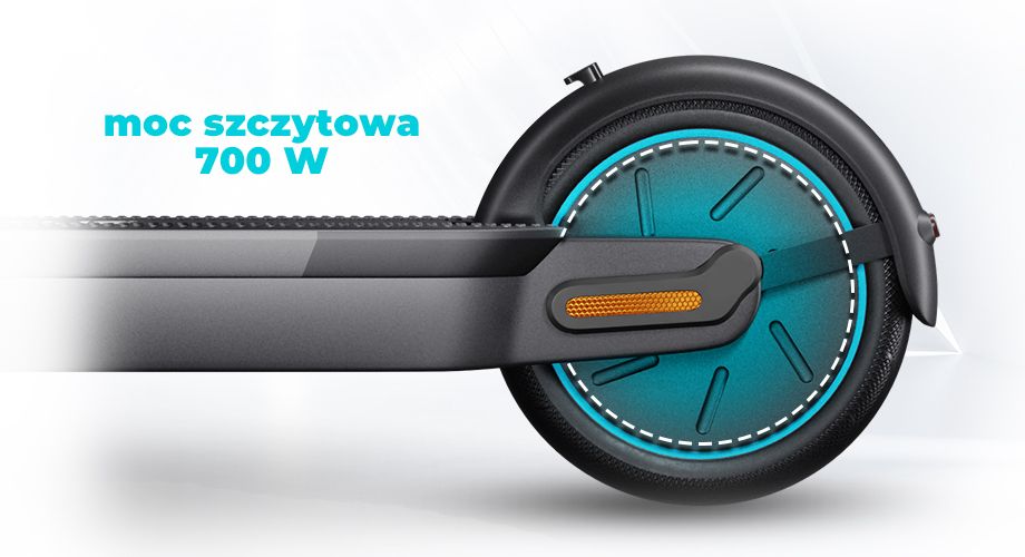 Переднє колесо та двигун, позначені на ньому