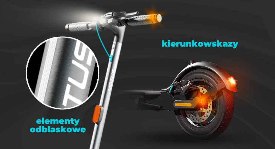 Kierunkowskazy na kierownicy i w podeście