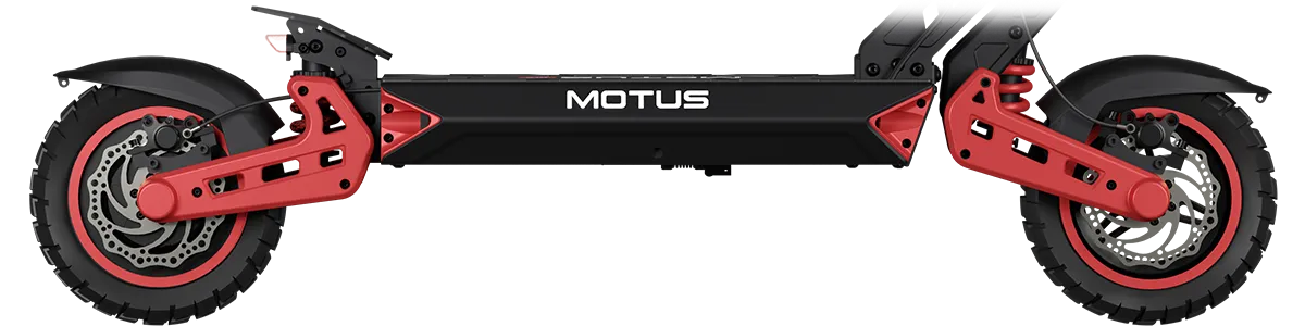 Переднє колесо, платформа та задні колеса з гальмівними дисками