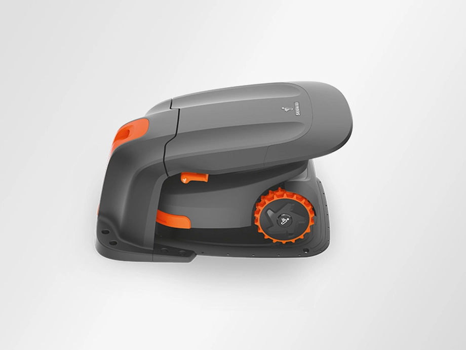 гараж для робота-косильника, на білому фоні