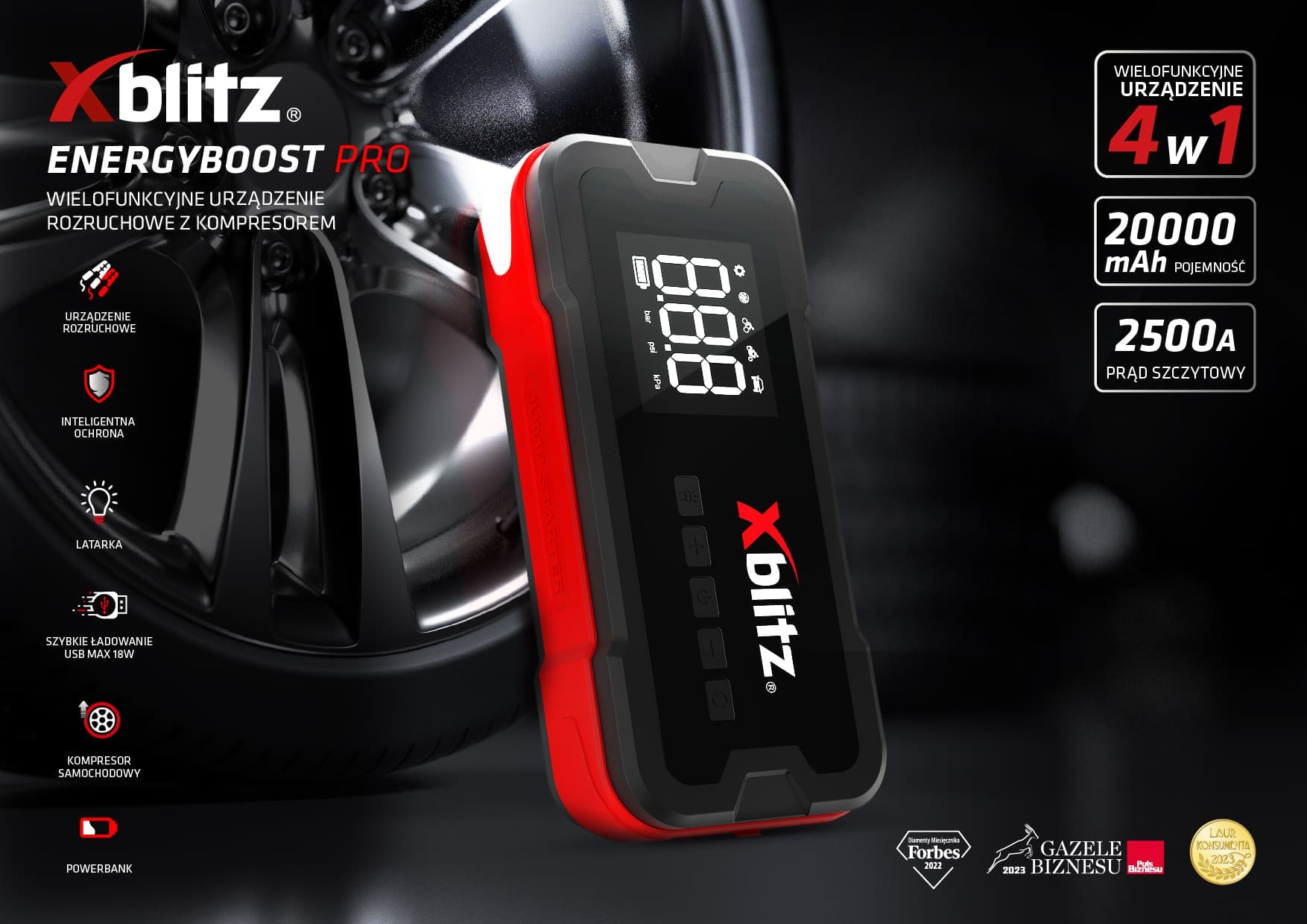 Powerbank Xblitz Energyboost Pro 20000mAh 18W Jump Starter