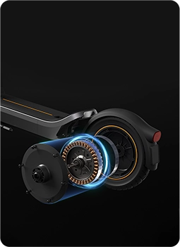 Двигун задньої осі скутера Xiaomi у поперечному розрізі