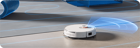 Niezwykle precyzyjnie odkurza laserowo i mopuje wzdłuż krawędzi