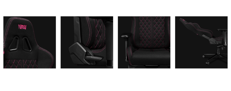 Fotel Yumisu 2050 Materiał Black/Pink