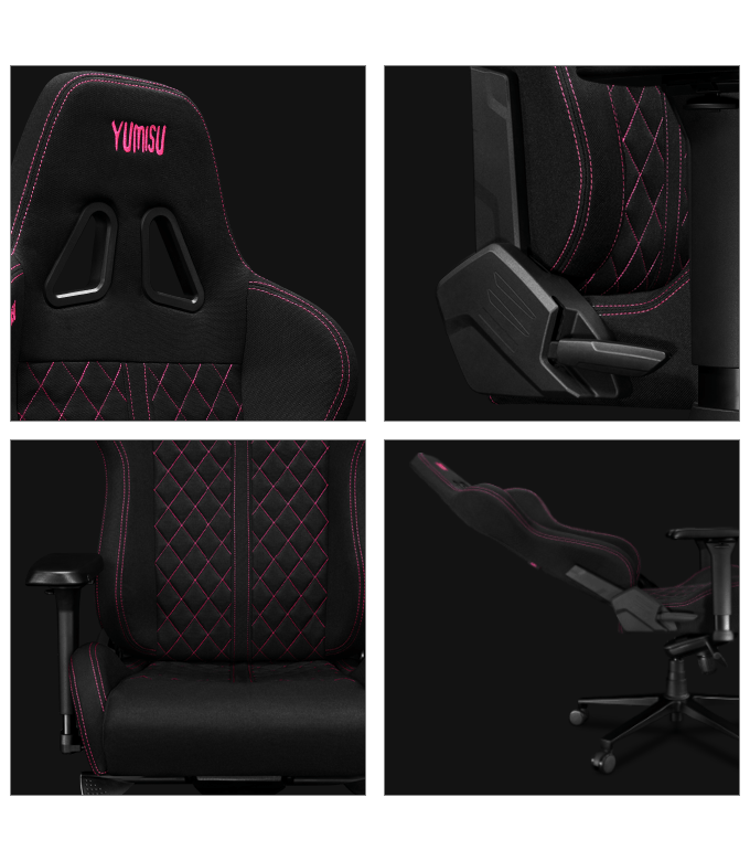 Fotel Yumisu 2050 Materiał Black/Pink
