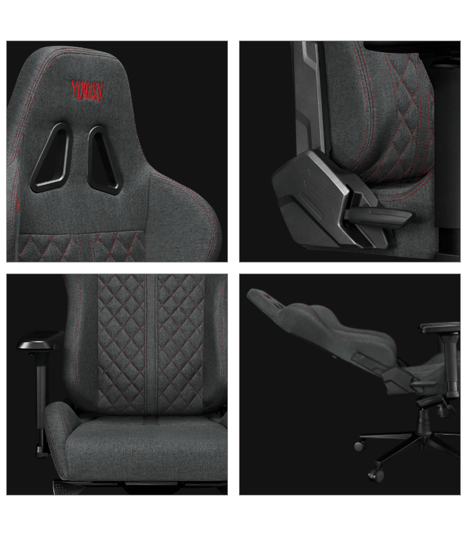 Fotel Yumisu 2050 Materiał Gray/Red