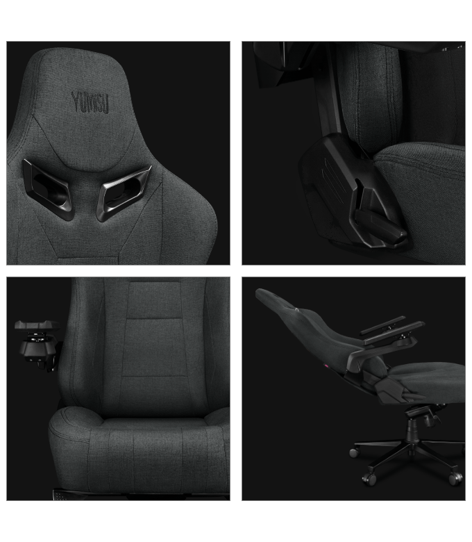 Fotel Yumisu 2049 Materiał Gray/Black