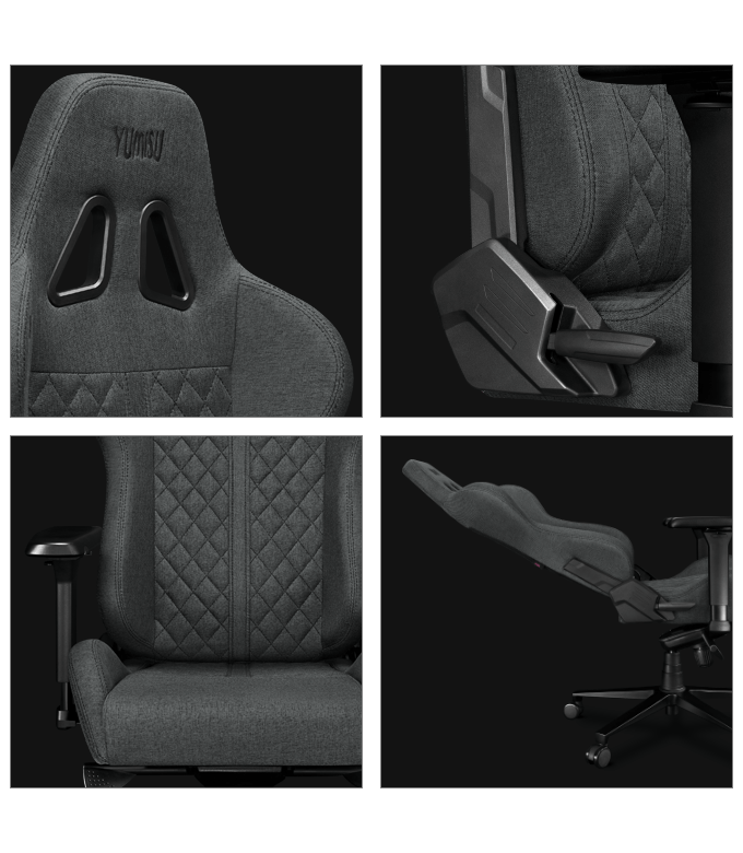 Fotel Yumisu 2050 Materiał Gray/Black