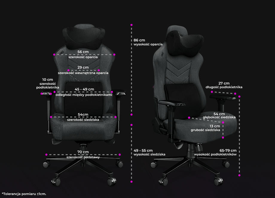 Fotel Yumisu 2053 Materiał Gray/Black