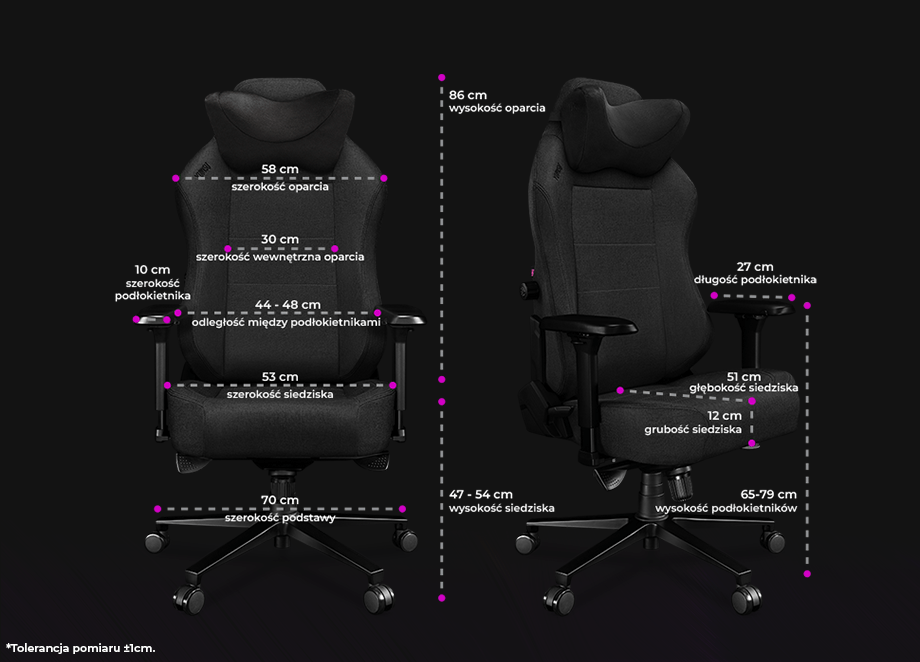 Fotel Yumisu 2054 Materiał Gray/Black