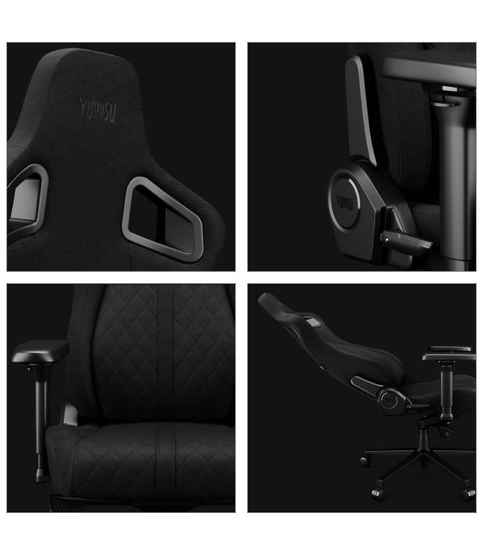 Fotel Yumisu 2055 Magnetic Materiał Black Black