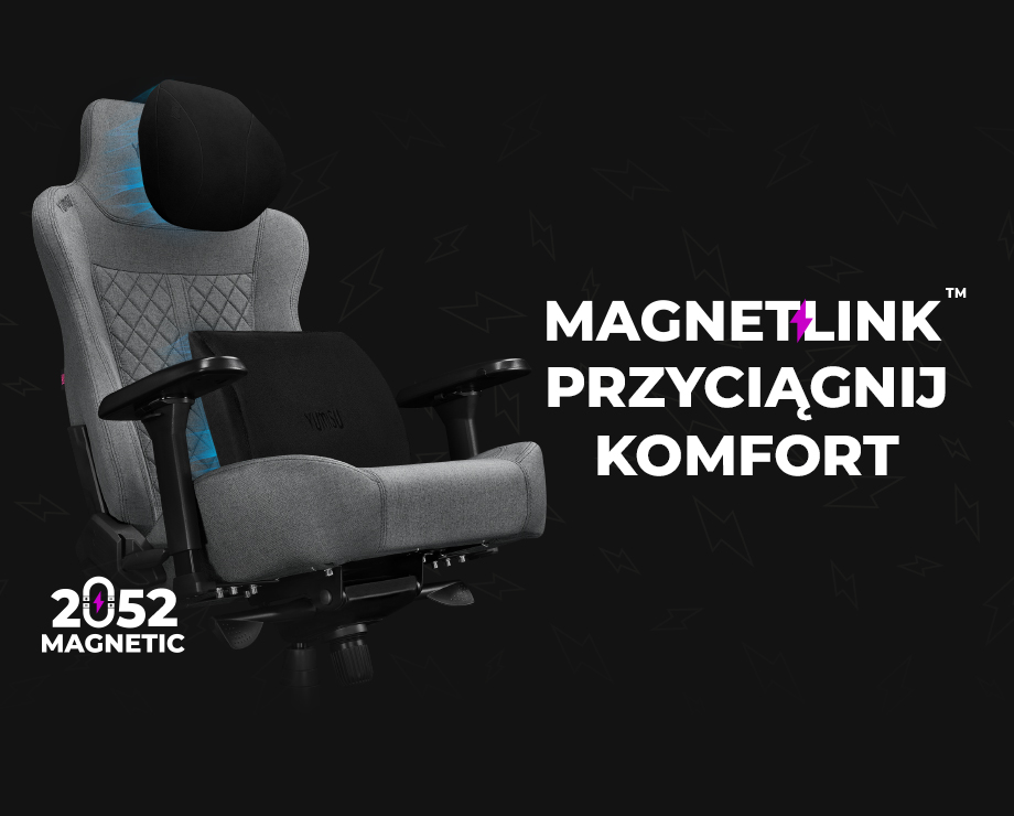 Fotel Yumisu 2052 Magnetic Materiał Cloud/Black