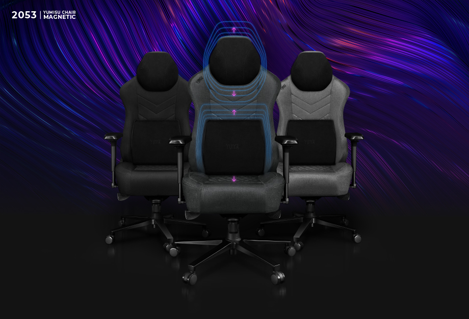 Fotel Yumisu 2053 Magnetic Materiał Gray/Black