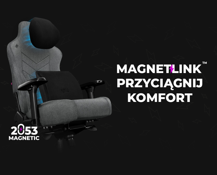 Fotel Yumisu 2053 Magnetic Materiał Cloud/Black