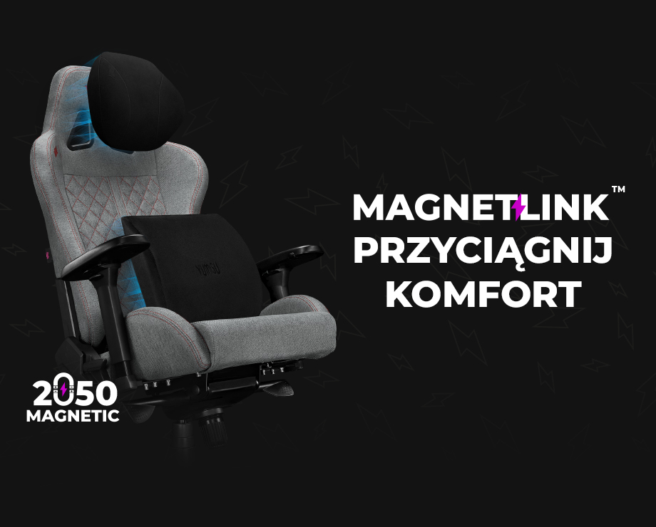 Fotel Yumisu 2050 Magnetic Materiał Cloud/Red