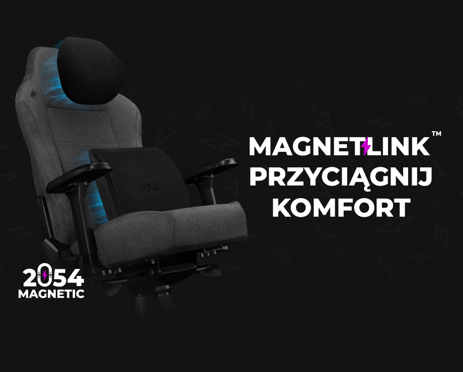 Fotel Yumisu 2054 Magnetic Materiał Gray/Black