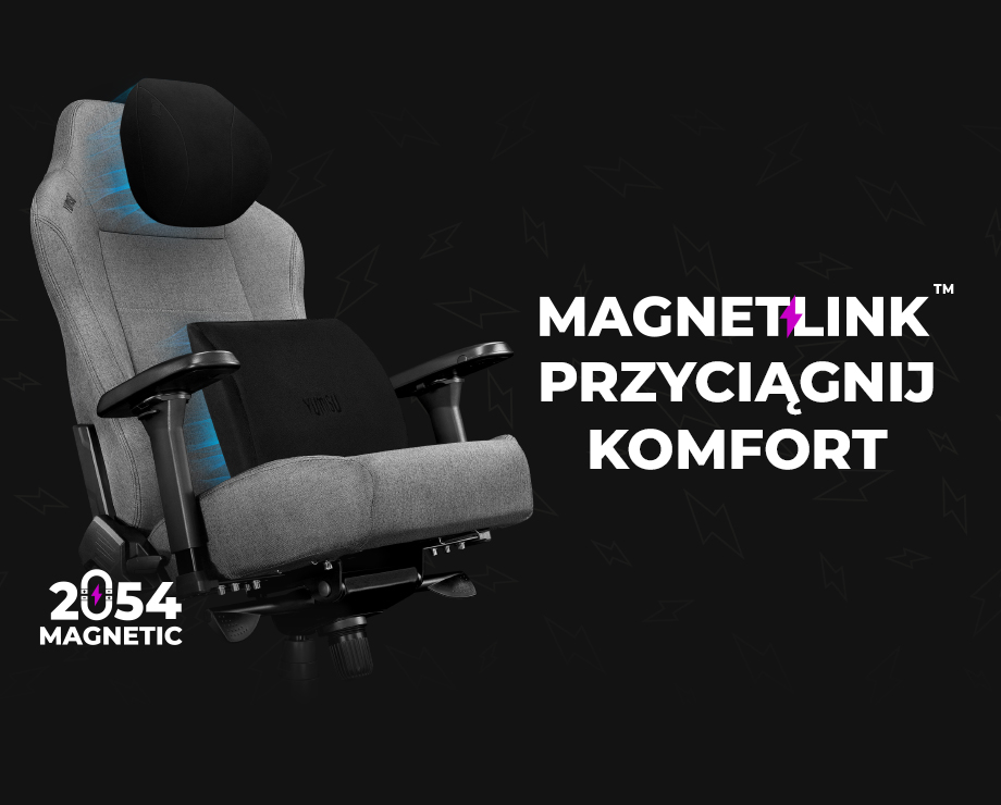 Fotel Yumisu 2054 Magnetic Materiał Cloud/Black