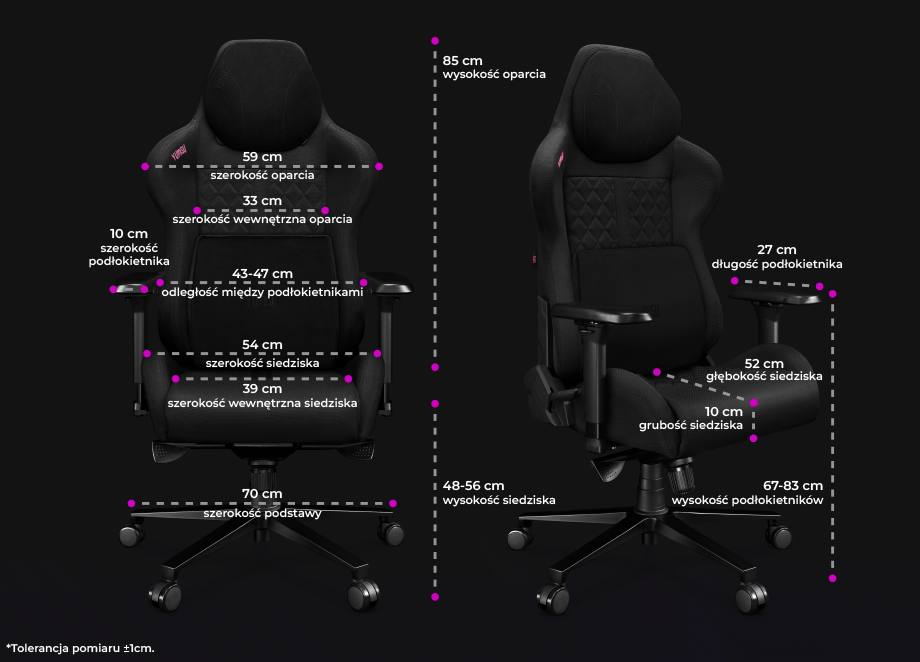 Fotel Yumisu 2050 Magnetic Materiał Black