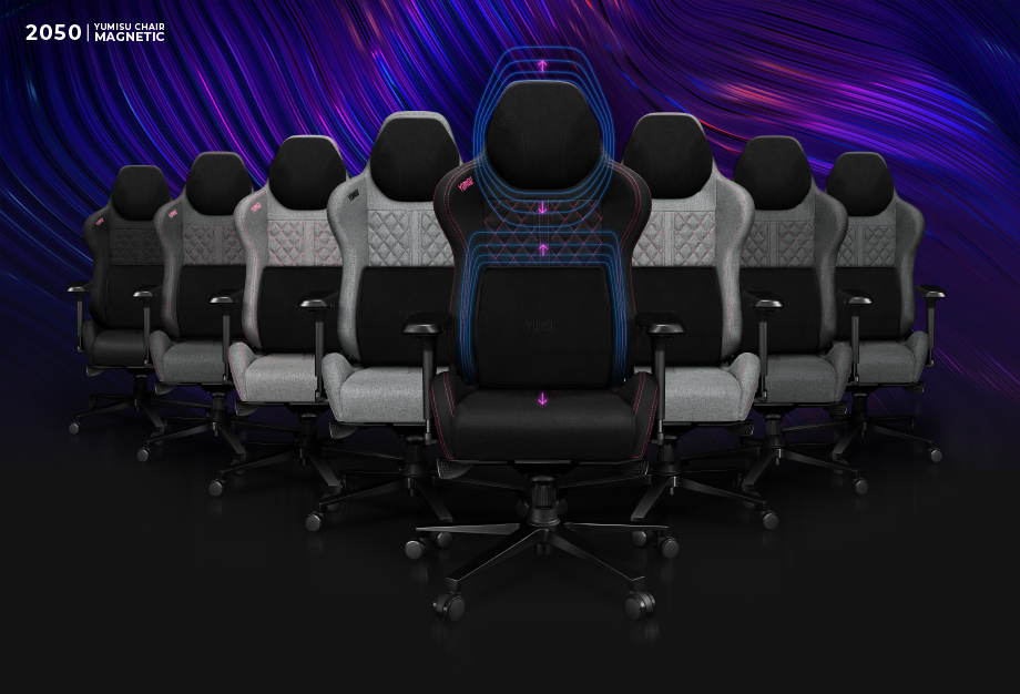 Fotel Yumisu 2050 Magnetic Materiał Black/Pink