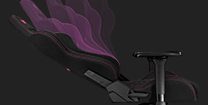 Fotel Yumisu 2050 Magnetic Materiał Black/Pink