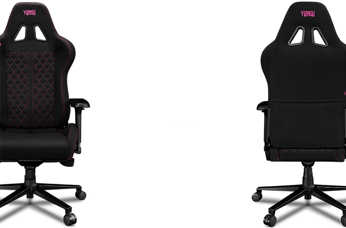 Fotel Yumisu 2050 Magnetic Materiał Black/Pink