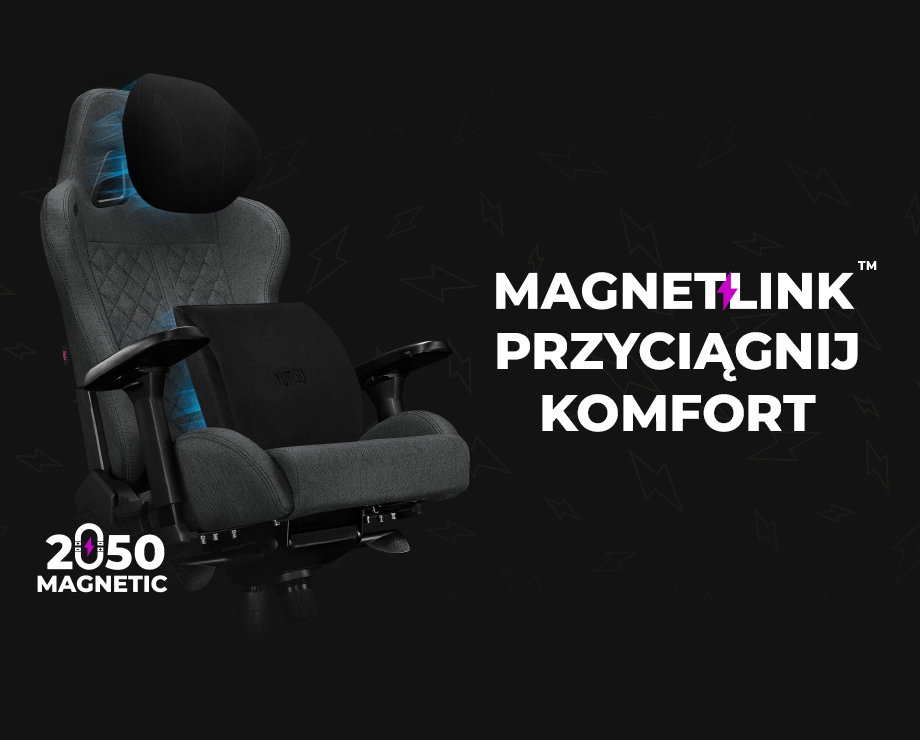 Fotel Yumisu 2050 Magnetic Materiał Gray/Black