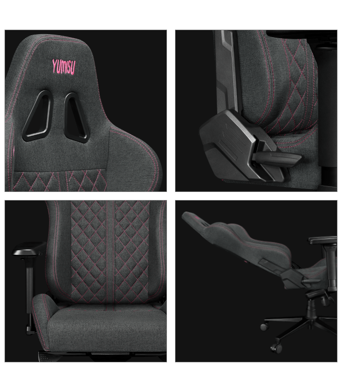 Fotel Yumisu 2050 Magnetic Materiał Gray/Pink
