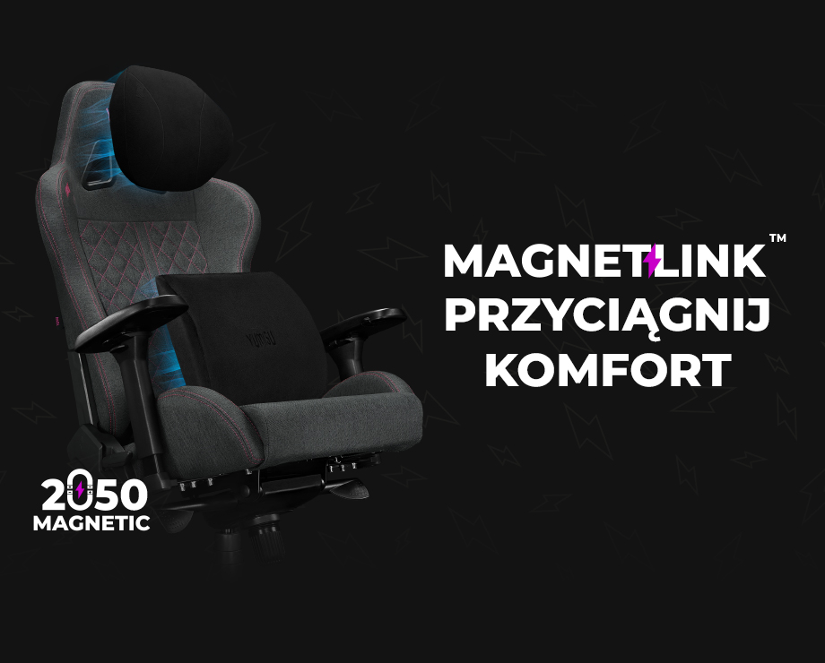 Fotel Yumisu 2050 Magnetic Materiał Gray/Pink