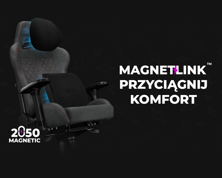 Fotel Yumisu 2050 Magnetic Materiał Gray/Red