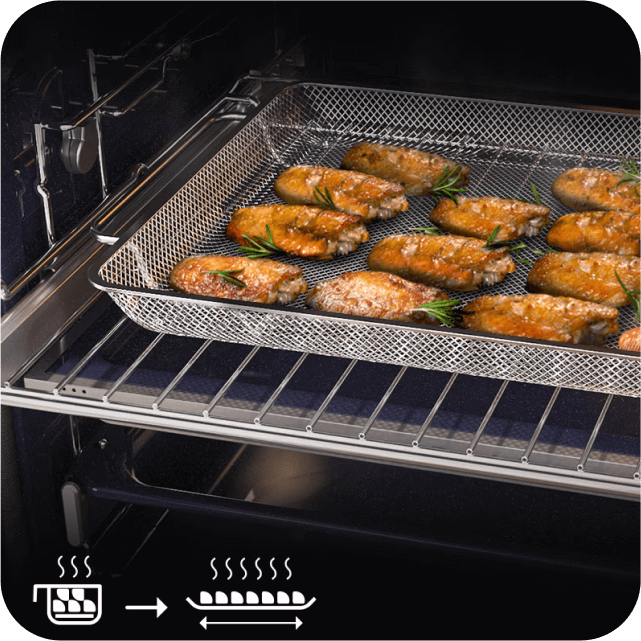 Skrzydełka kurczaka pieczone w piekarniku z funkcją termoobiegu.