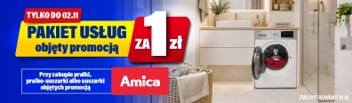 AGD - Amica - usługi za 1 zł - pralnictwo - 1026 - DP-477 baner główny belka mobi 396x116 pralnictwo