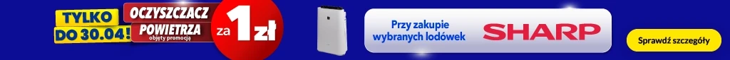 AGD - Sharp - oczyszczacz za 1 zł do lodówek - 0326 - belka główny desktop 1024x85 - lodówki