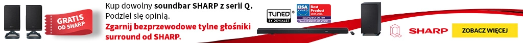 RTV 156 - SHARP - Kup soundbar Q i odbierz głośniki gratis - 1025 - belka 1024x85