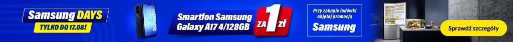 AGD - Samsung Days - Przy zakupie wybranej lodówki telefon Samsung A17 za 1zł - baner główny belka 1024x85