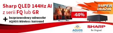 RTV 21 - Kup TV Sharp QLED 144 Hz AI z serii FQ lub  0325 - belka 396x116