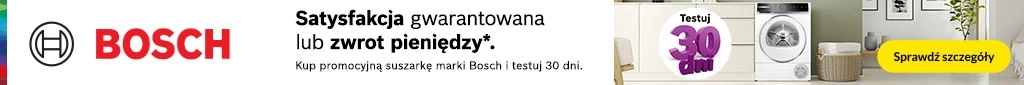 AGD - Bosch - suszarki - Gwarancja satysfakcji - 15.04-15.06 belka 1024x85 - kat. suszarki i pralki