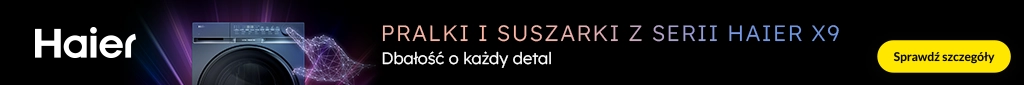 AGD - Haier - kampania X9 1025 - baner główny belka 1024x85 - kat. pralki, suszarki, pralko-suszarki