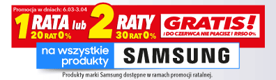 One Samsung  1 lub 2 raty gratis - 0324 - belka mobi 396x116