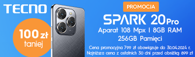 TELE - smartfony - Tecno Sprk 20 pro 100 zł taniej - 0424 - belka mobi 396x116