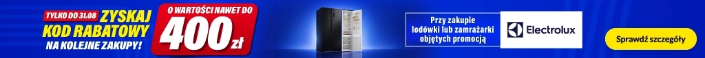 AGD - ELECTROLUX - lodówki i zamrażarki Z CODEBACK - 0826 - belka główny desktop 1024x85 - lodówki