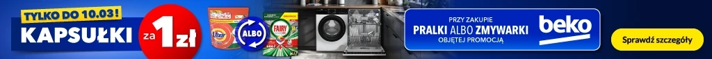 AGD - Beko kapsułki 1 zł - 0226 pralki zmywarki - baner główny belka 1024x85