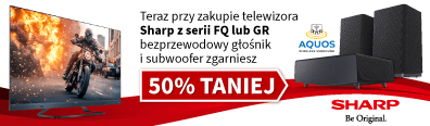 RTV5 - Sharp - audio taniej 50proc - 1024 -  belka mobi 396x116-telewizory