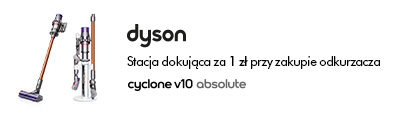 AD - Dyson - CYCLONE V10 ABSOLUTE MINI ELEKTROSZCZOTKA - stacja dokująca za 1 zł - pionowe - 0424 - belka mobi