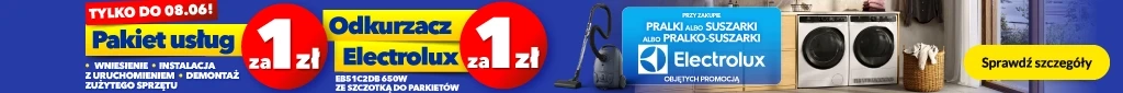 AGD - ELECTROLUX odkurzacz za 1 zł + usługa za 1zł - 0526- belka 1024x85 pralki, suszarki, pralko-suszarki