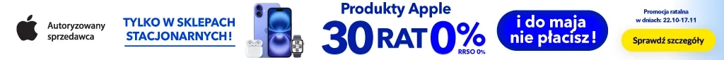 Raty - Apple - 30 rat 0%! RRSO 0% i do maja nie płacisz - 1025 - belka 1024x85