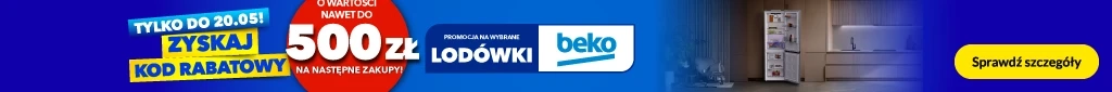 Zyskaj kod na kolejne zakupy o wartości do 500zł - promocja na wybrane lodówki marki Beko - belka główny desktop 1024x85 - lodówki, lodówki do zabudowy