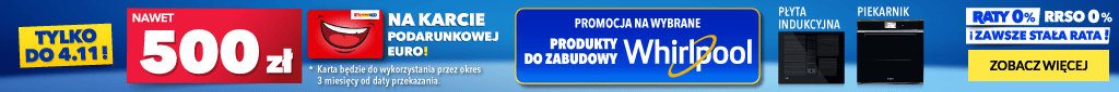 AGD - Whirlpool zabudowa z KPE 1024- baner główny belka 1024x85- lodówka, płyta, piekarnik , zmywarka, płyta indukcujna