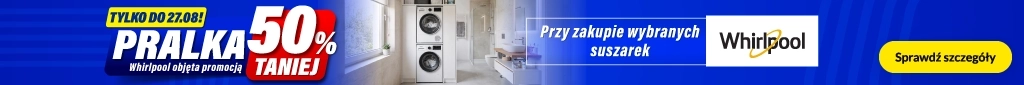 AGD - Whirlpool - pralka + suszarka 50% taniej - 0826- baner główny belka 1024x85 - kat. pralki